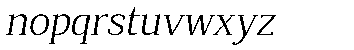 Mundale Light Semi Expanded Slant Font LOWERCASE