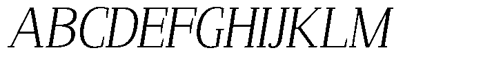 Mundale Light Slant Font UPPERCASE