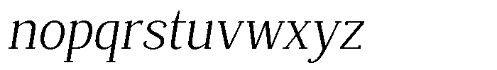 Mundale Light Slant Font LOWERCASE