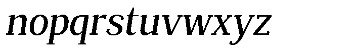 Mundale Medium Slant Font LOWERCASE