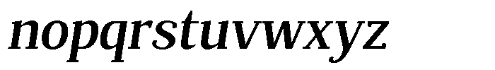 Mundale Semi Bold Slant Font LOWERCASE