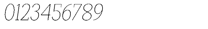 Mundale Thin Condensed Slant Font OTHER CHARS