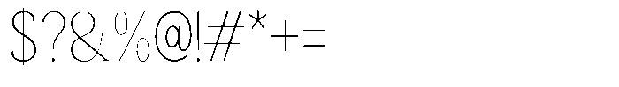 Mundale Thin Condensed Font OTHER CHARS