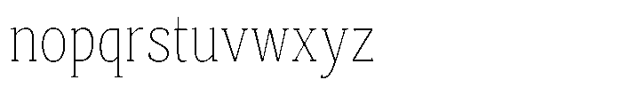 Mundale Thin Condensed Font LOWERCASE