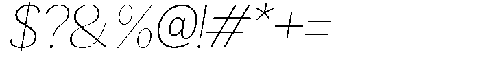Mundale Thin Expanded Slant Font OTHER CHARS