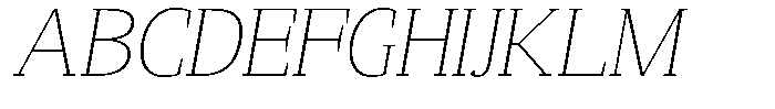 Mundale Thin Expanded Slant Font UPPERCASE