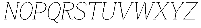 Mundale Thin Expanded Slant Font UPPERCASE