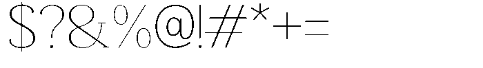 Mundale Thin Expanded Font OTHER CHARS