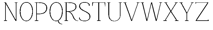 Mundale Thin Expanded Font UPPERCASE
