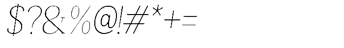 Mundale Thin Semi Condensed Slant Font OTHER CHARS