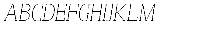 Mundale Thin Semi Condensed Slant Font UPPERCASE