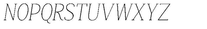 Mundale Thin Semi Condensed Slant Font UPPERCASE