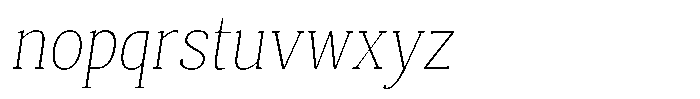 Mundale Thin Semi Condensed Slant Font LOWERCASE