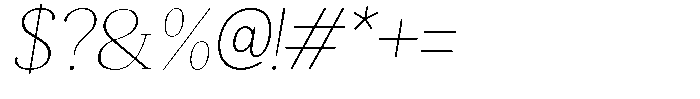 Mundale Thin Semi Expanded Slant Font OTHER CHARS