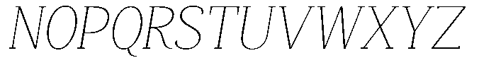 Mundale Thin Semi Expanded Slant Font UPPERCASE