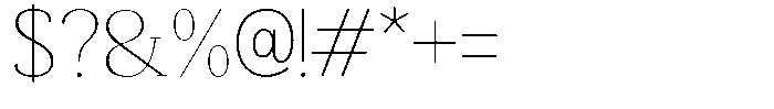 Mundale Thin Semi Expanded Font OTHER CHARS