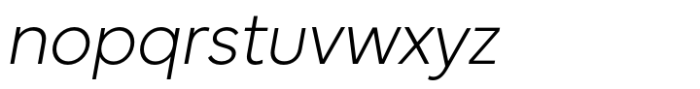 Mundial Narrow Extra Light Italic Font LOWERCASE