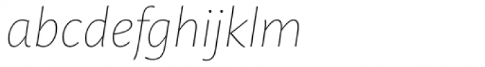 Mundo Sans ExtraLight Italic Font LOWERCASE