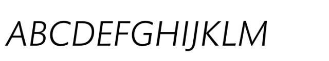Mundo Sans Pro Book Italic Font UPPERCASE