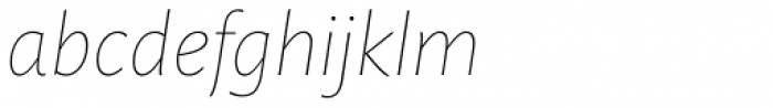 Mundo Sans Pro ExtraLight Italic Font LOWERCASE