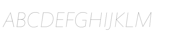 Mundo Sans Pro Hairline Italic Font UPPERCASE