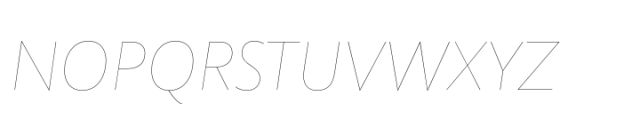Mundo Sans Pro Hairline Italic Font UPPERCASE