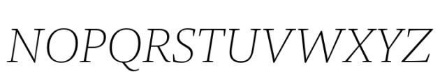 Mundo Serif Pro ExtraLight Italic Font UPPERCASE