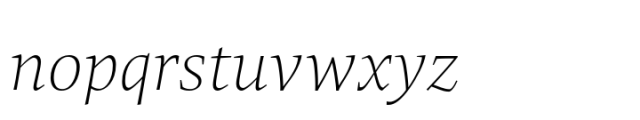 Mundo Serif Pro ExtraLight Italic Font LOWERCASE