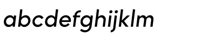 Munika Medium Italic Font LOWERCASE