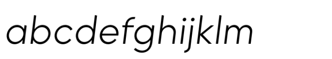 Munika Semilight Italic Font LOWERCASE