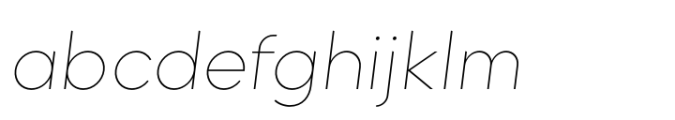 Munika Thin Italic Font LOWERCASE