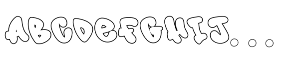 Murals Tribe Letter Outline Font UPPERCASE