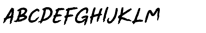 Murillage Notes Oblique Font UPPERCASE