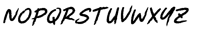 Murillage Notes Oblique Font UPPERCASE