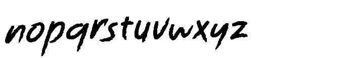 Murillage Notes Oblique Font LOWERCASE