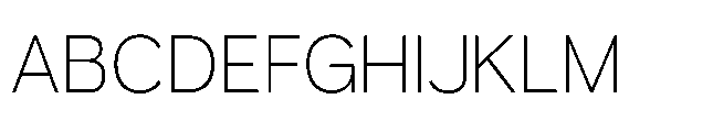 Muring 01 Extralight Font UPPERCASE