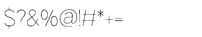 Muring 01 Thin Font OTHER CHARS