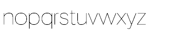 Muring 01 Thin Font LOWERCASE