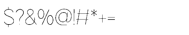 Muring 02 Thin Font OTHER CHARS