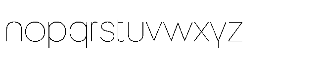 Muring 02 Thin Font LOWERCASE