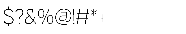 Muring 03 Extralight Font OTHER CHARS