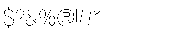 Muring 03 Thin Font OTHER CHARS