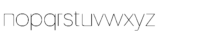Muring 03 Thin Font LOWERCASE
