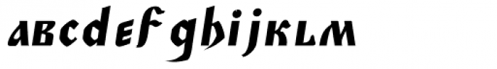 Muscovite Manuscript Bold Italic Font LOWERCASE