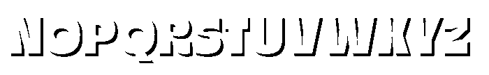 Musha Shadow Font UPPERCASE