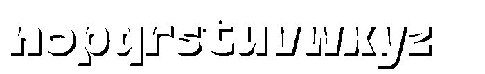 Musha Shadow Font LOWERCASE
