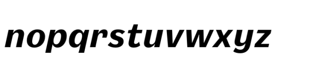 Mushin Bold Italic Font LOWERCASE