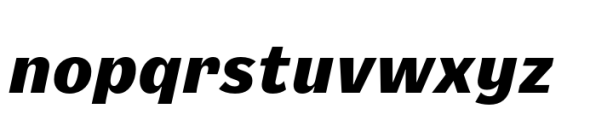 Mushin Extra Bold Italic Font LOWERCASE