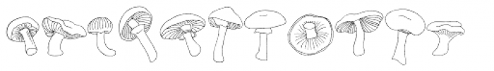 Mushrooms Font UPPERCASE