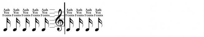 Music Sheets Font UPPERCASE